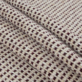 Italian Ecru and Bordeaux Checkerd Wool Blend
