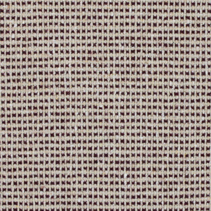 Italian Ecru and Bordeaux Checkerd Wool Blend
