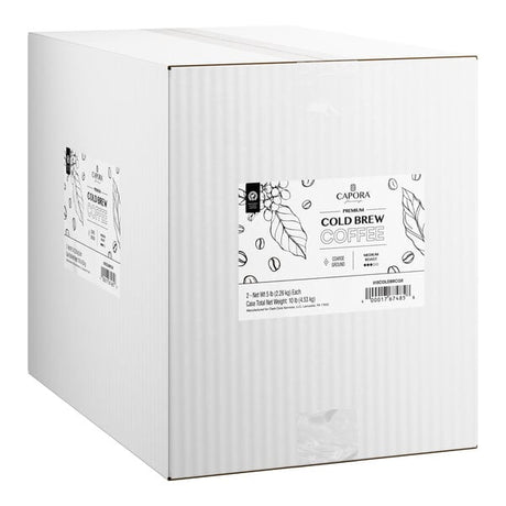 Capora Cold Brew Coarse Ground Coffee 5 lb. - 2/Case