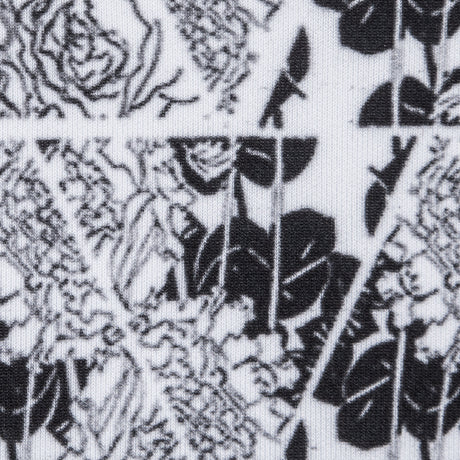 Floral Triangles Digitally Printed on Stretch Neoprene/Scuba Knit