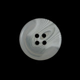 White Translucent Rimmed Plastic Button - 36L/23mm