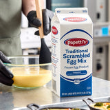 Papetti's Frozen Liquid Scrambled Egg Mix with Milk 5 lb. - 6/Case