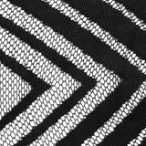 Black Geometric Fringe Panel