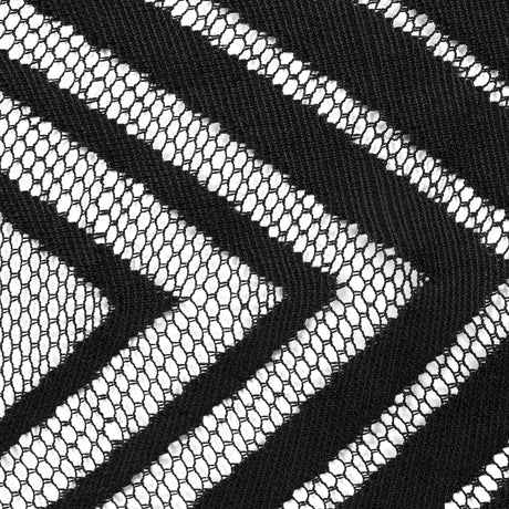 Black Geometric Fringe Panel