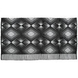 Black Geometric Fringe Panel