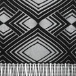 Black Geometric Fringe Panel