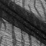 Black and Metallic Silver Fringe Panel