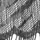 Black and Metallic Silver Fringe Panel