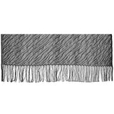 Black and Metallic Silver Fringe Panel