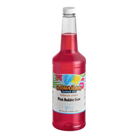 Hawaiian Shaved Ice Pink Bubble Gum Snow Cone Syrup 32 fl. oz.