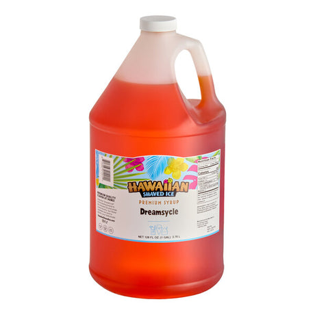Hawaiian Shaved Ice Dreamsycle Snow Cone Syrup 1 Gallon - 4/Case