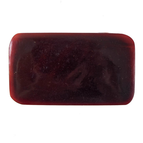 Amber Rectangular Horn Button - 1.375" x 2.5"