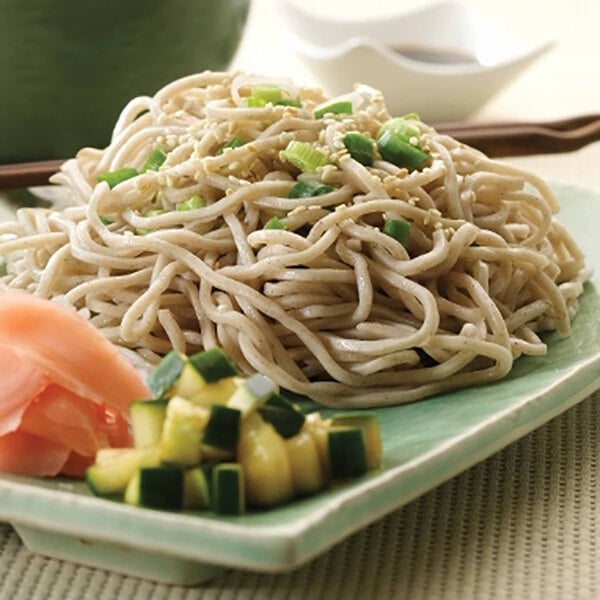 Amoy Royal Dragon Pre-Cooked Soba Buckwheat Noodles 5 lb. - 4/Case