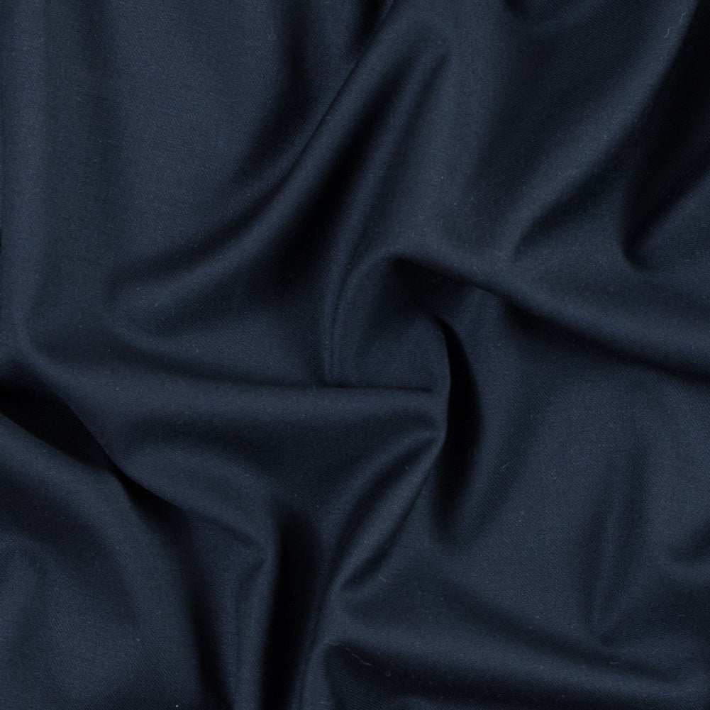 Super 120 Merino Wool Twill Suiting - Navy