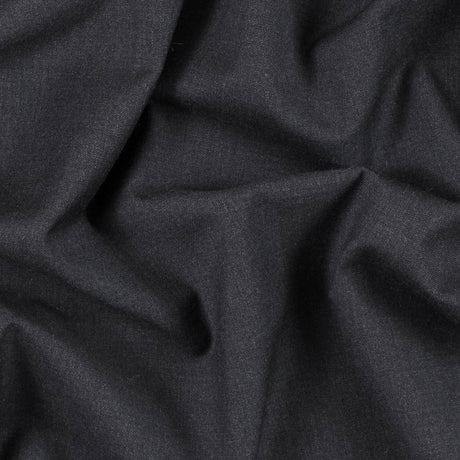 Super 120 Merino Wool Twill Suiting - Heathered Gray