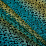 Raschel Lace - Ceramic Blue and Charteuse Ombre