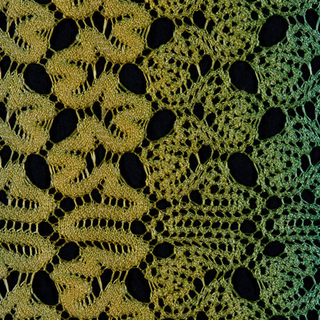 Raschel Lace - Ceramic Blue and Charteuse Ombre