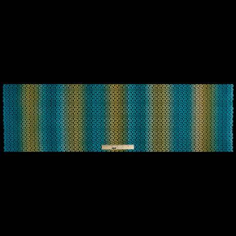 Raschel Lace - Ceramic Blue and Charteuse Ombre