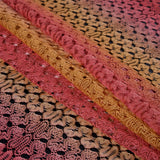 Raschel Lace - Hot Coral and Pale Marigold Ombre