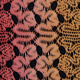 Raschel Lace - Hot Coral and Pale Marigold Ombre