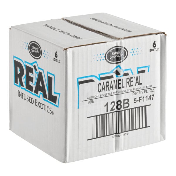 Real Rich Caramel Infused Syrup 16.9 fl. oz. - 6/Case