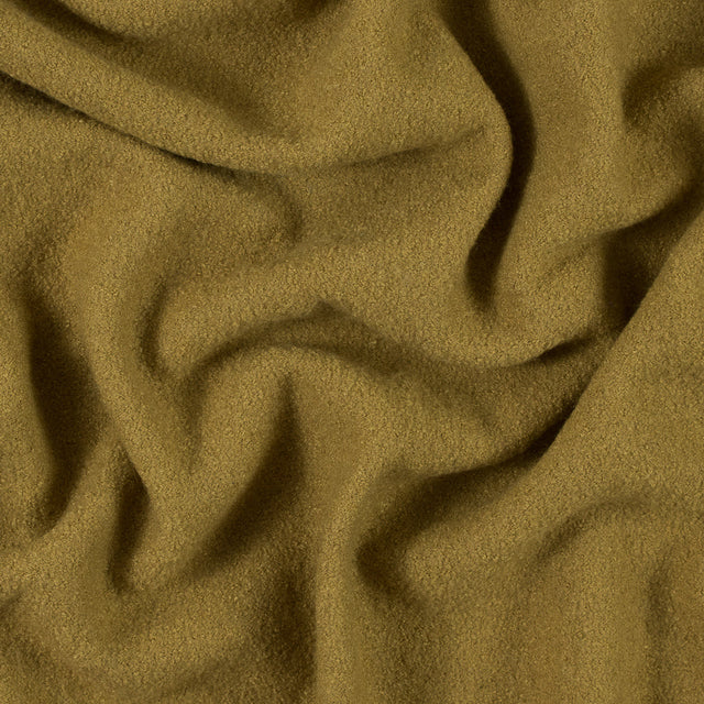 Boiled Wool Coating Fabric - Golden Olive - Ketil Collection