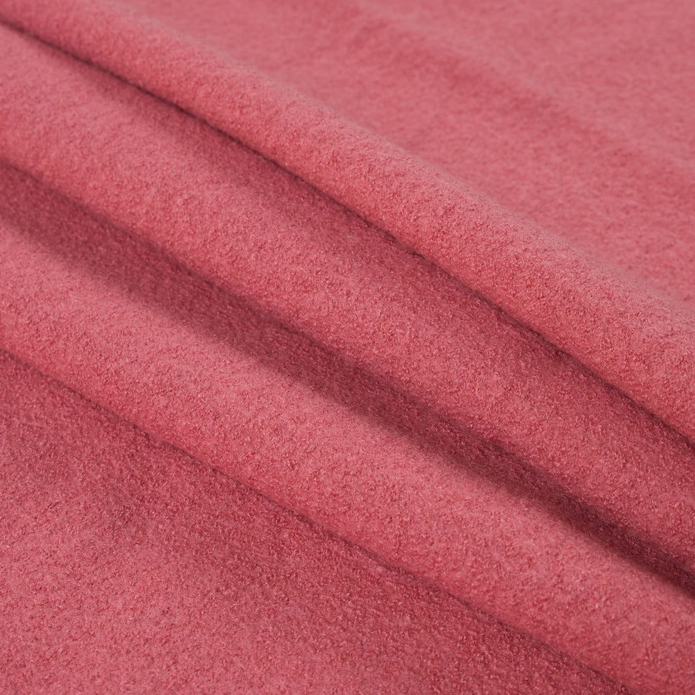 Boiled Wool Coating Fabric - Strawberry Pink - Ketil Collection