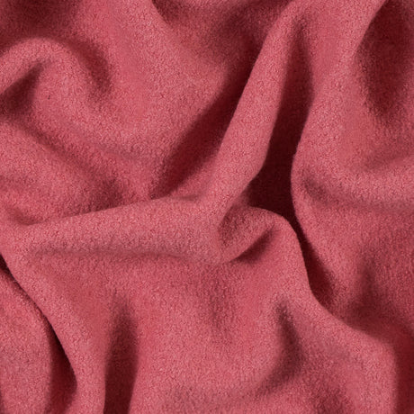 Boiled Wool Coating Fabric - Strawberry Pink - Ketil Collection
