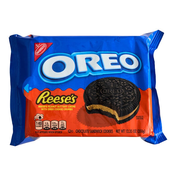 Nabisco Oreo REESE'S Peanut Butter Sandwich Cookies 12.35 oz. - 12/Case