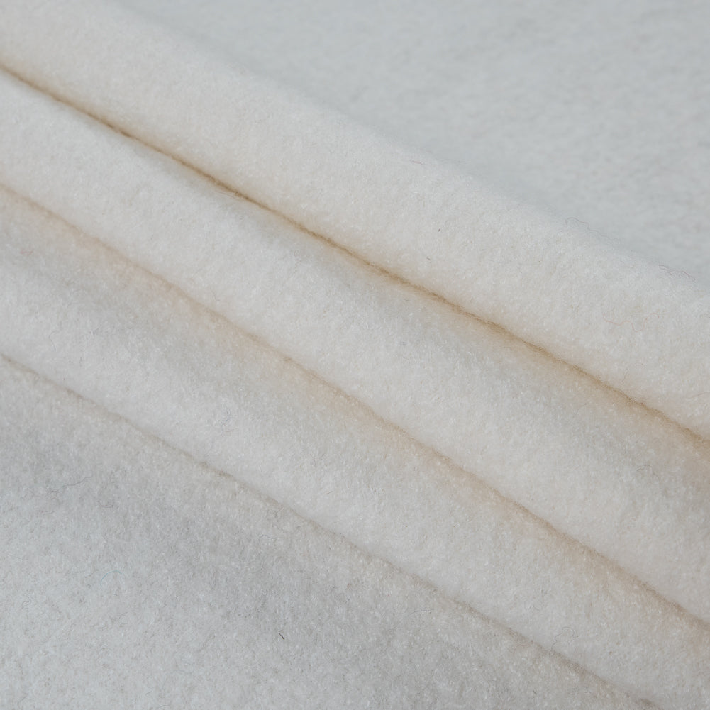 Boiled Wool Coating Fabric - Whisper White - Ketil Collection