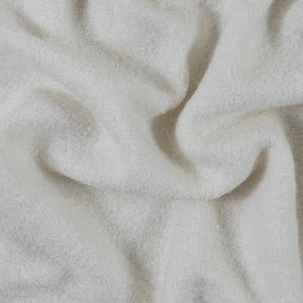 Boiled Wool Coating Fabric - Whisper White - Ketil Collection