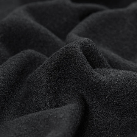 Boiled Wool Coating Fabric - Black - Ketil Collection