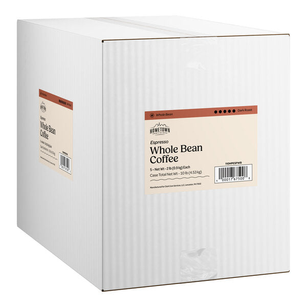 Hometown Provisions Whole Bean Espresso 2 lb. - 5/Case
