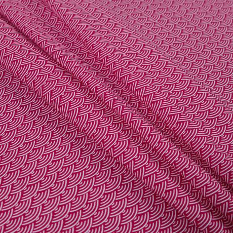 Bright Rose Geometric Printed Nylon Spandex