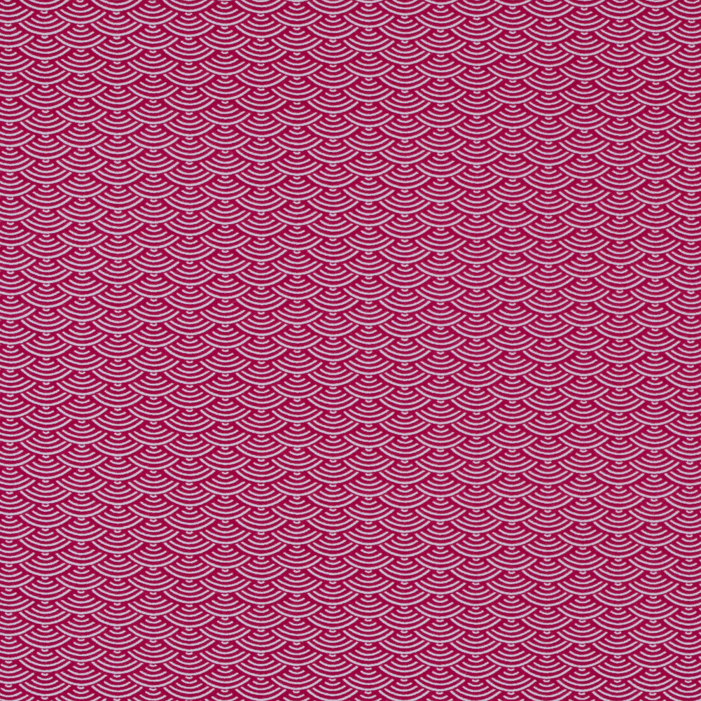 Bright Rose Geometric Printed Nylon Spandex