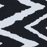 Black and White Zig Zag Printed Polyester Spandex