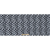 Black and White Zig Zag Printed Polyester Spandex