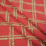 Fiesta Orange and Taffy Bamboo Printed Polyester Jersey