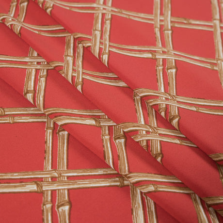 Fiesta Orange and Taffy Bamboo Printed Polyester Jersey