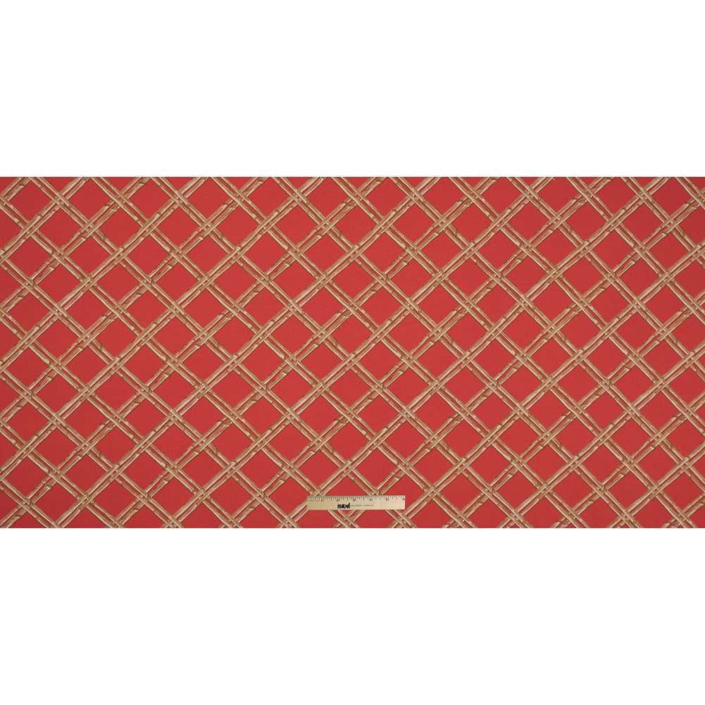 Fiesta Orange and Taffy Bamboo Printed Polyester Jersey