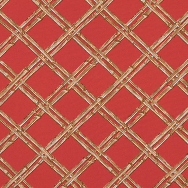 Fiesta Orange and Taffy Bamboo Printed Polyester Jersey