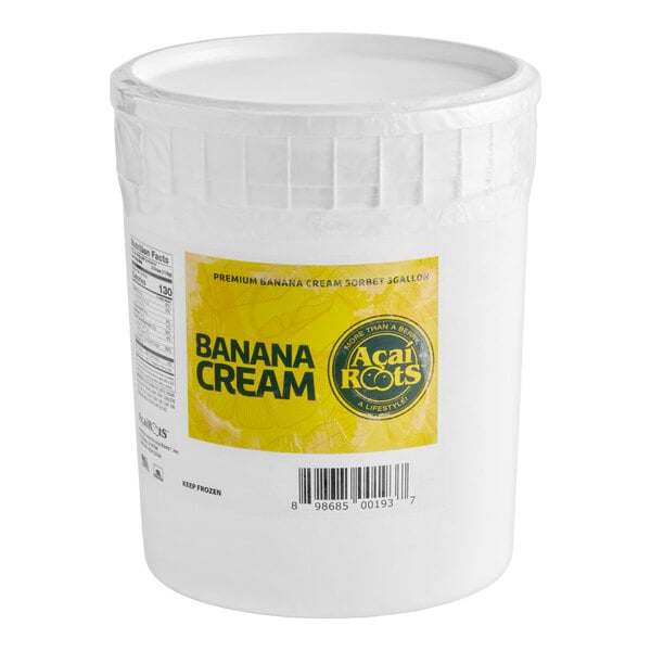 Acai Roots Banana Cream Sorbet 3 Gallon