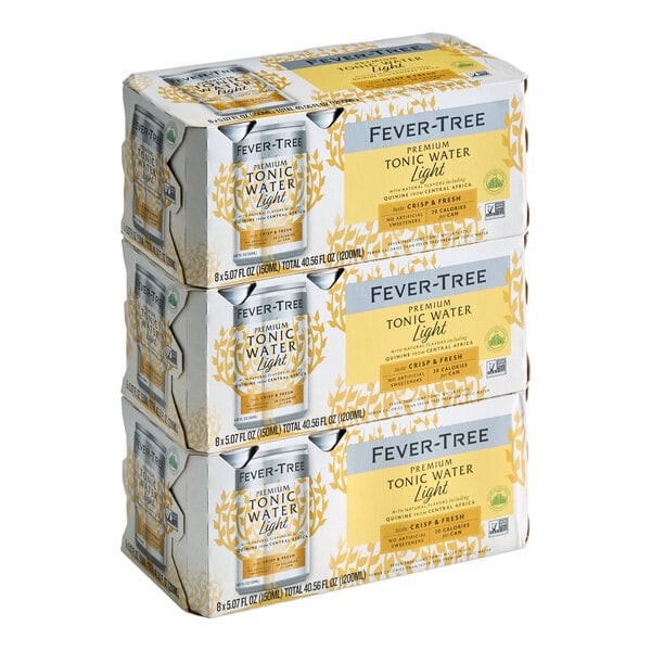 Fever-Tree Light Premium Tonic Water Can 5 fl. oz. - 24/Case