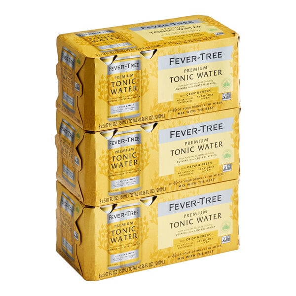 Fever-Tree Premium Tonic Water Can 5 fl. oz. - 24/Case