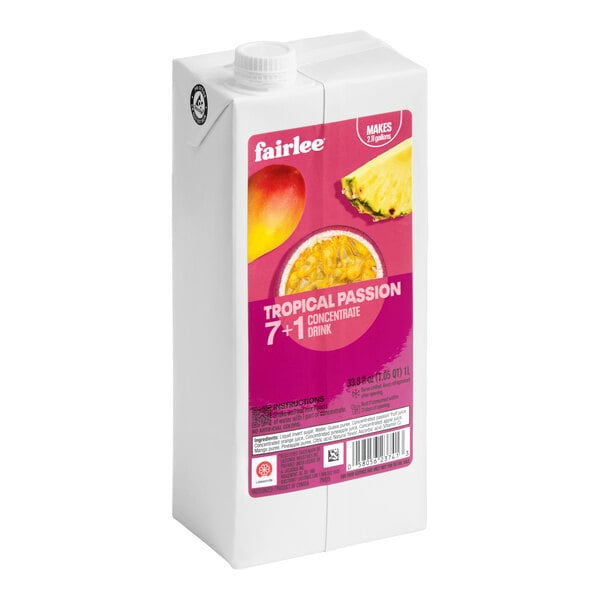Fairlee Tropical Passion 7:1 Beverage Concentrate 33.8 fl. oz. - 6/Case