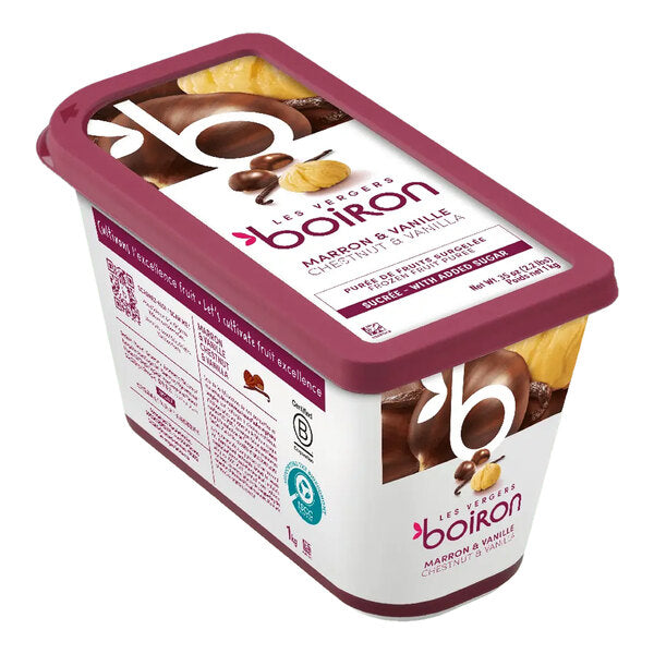 Les Vergers Boiron Sweetened Chestnut and Vanilla Puree 2.2 lb. - 3/Case