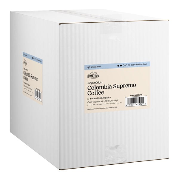 Hometown Provisions Colombian Supremo Whole Bean Coffee 2 lb. - 5/Case