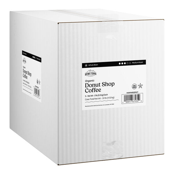 Hometown Provisions Organic Donut Shop Whole Bean Coffee 2 lb. - 5/Case