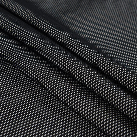 Italian Black Netting Fused to a Birch Jersey