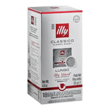 illy Classico Lungo Single Serve Espresso Pods - 18/Box
